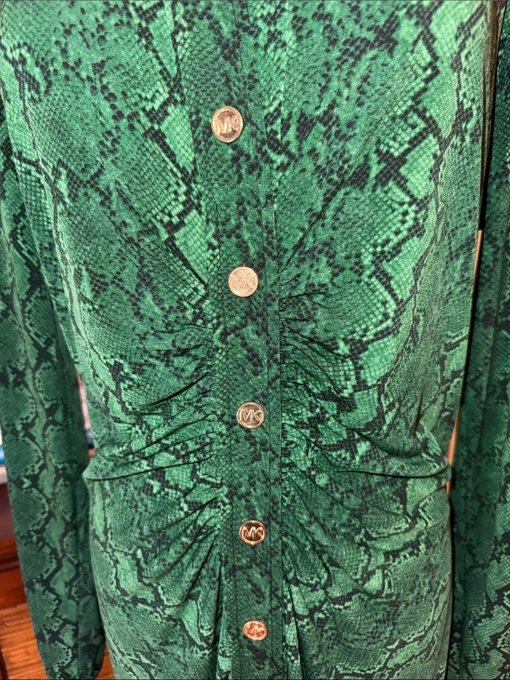 Michael Kors Stretch Matte Jersey Snake Print Dress